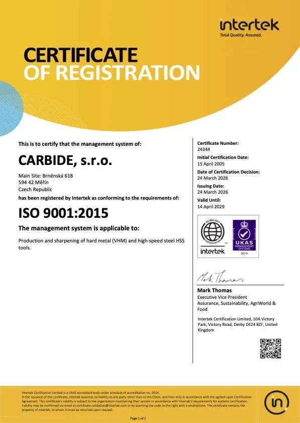 ISO 9001:2015 Zertifikat