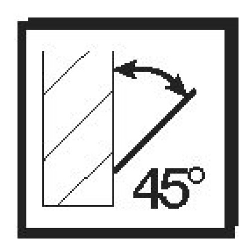 Helix angle 45°